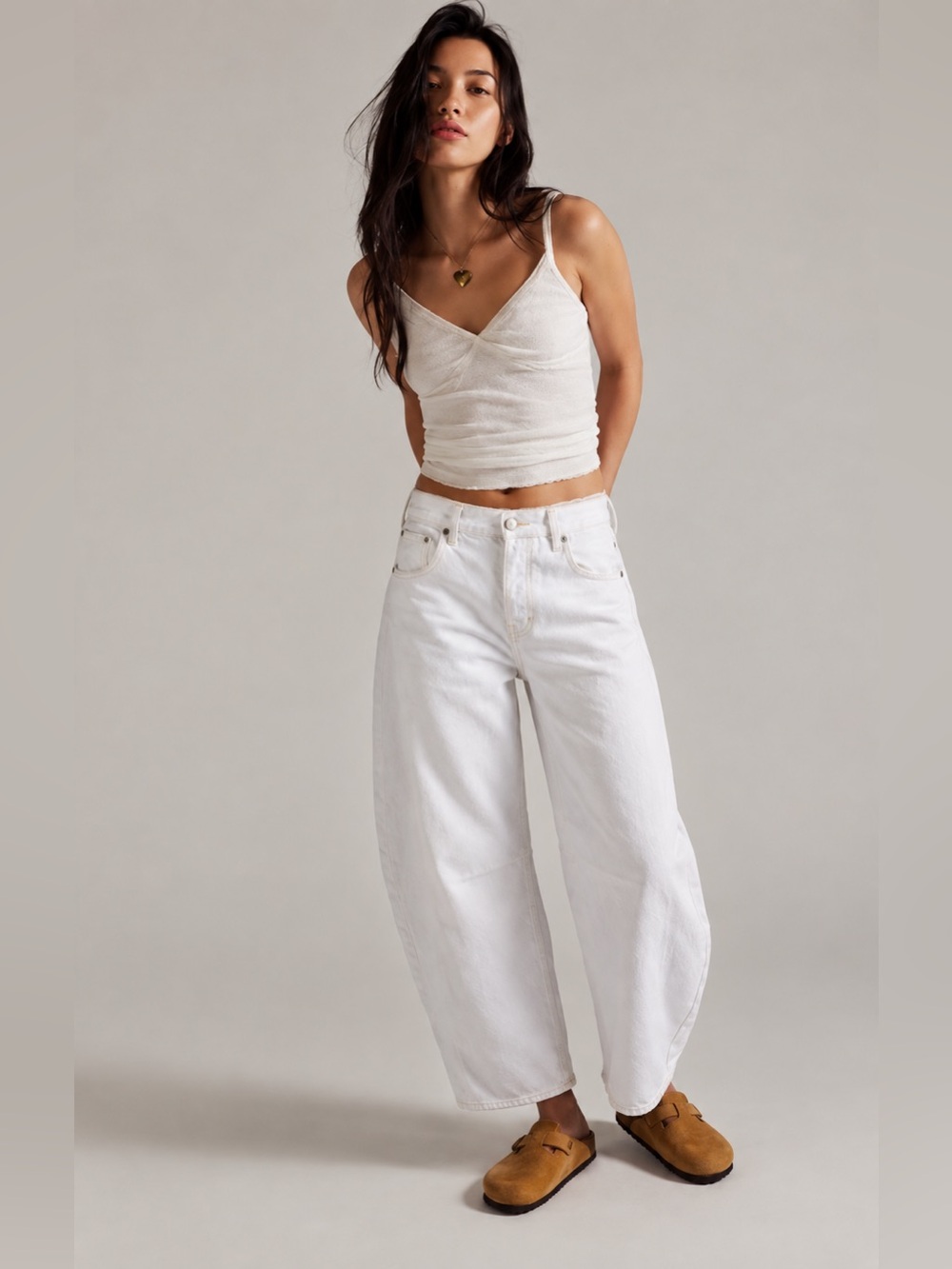 Anthropologie Pistola Wes High Rise Barrel Jeans Size 33 Vivid White Baggy Relax